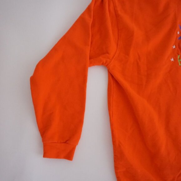 Vintage Endless Designs Orange Embroidered Halloween Haunted Housework Sweater L - Picture 8 of 10